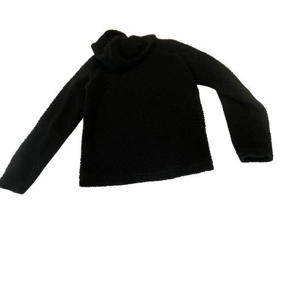 Fox Head Mens Black Hooded Faux Sherpa Lined Fleece Small - Picture 2 of 10